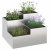 vidaXL Garden Planter Silver 80 x 80 x 60 cm Stainless steel