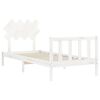 vidaXL Bed Frame without Mattress White 90x200 cm Solid Wood Pine