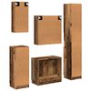 vidaXL Bathroom Furniture Set with Door 5 pcs Old Wood Engineered Wood