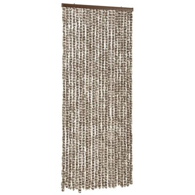 vidaXL Insect Curtain Taupe and White 90x220 cm Chenille