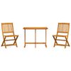vidaXL 3 Piece Folding Garden Dining Set Solid Wood Acacia