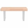 vidaXL Basin Shelf Wall Mounted Steel and Solid Wood Beech