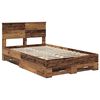 vidaXL Bed Frame with Headboard Old Wood 120 x 190 cm Engineered Wood
