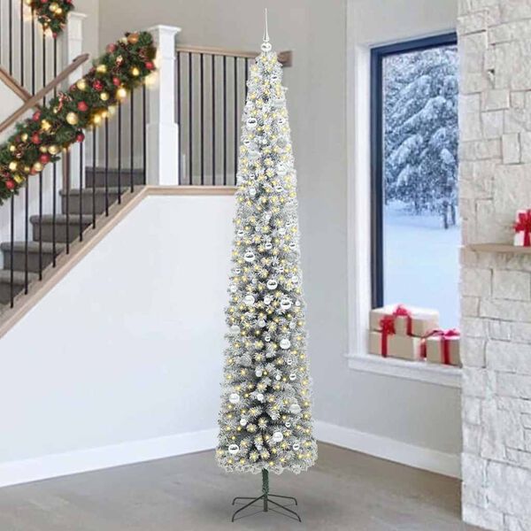 vidaXL Artificial Christmas Tree with 300 LEDs with Stand Green 270 cm