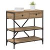 vidaXL Console Table with Drawer Brown 100 x 34.5 x 75 cm Wood