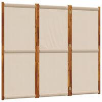 vidaXL 3-Panel Room Divider Taupe 210x180 cm