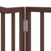 vidaXL Dog Gate with Door Foldable 10 Panels Brown 800 cm Poplar Wood