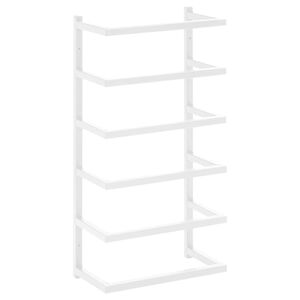 vidaXL Towel Rack White 24x12x48 cm Steel