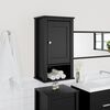 vidaXL Bathroom Wall Cabinet BERG Black 40x27x71.5 cm Solid Wood Pine
