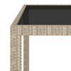 vidaXL Garden Table Beige 90x90x75 cm Poly Rattan