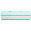 vidaXL Inflatable Gymnastics Mat with Pump 800x100x20 cm PVC Green