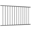 vidaXL Fence Panel Powder-coated Steel 1.63x1 m Black