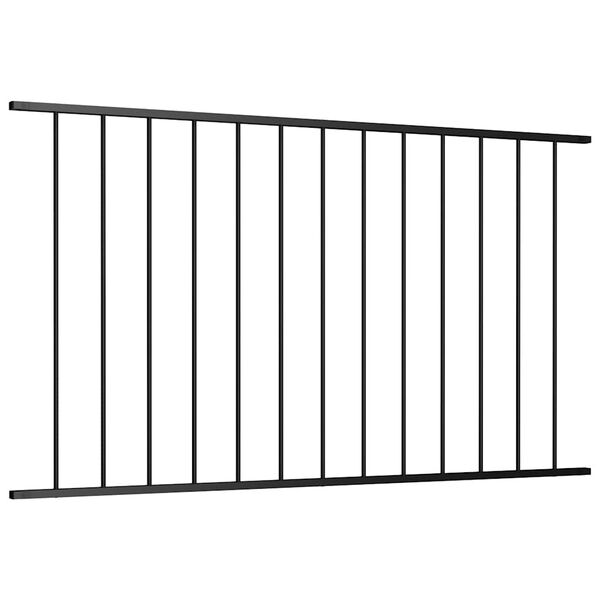 vidaXL Fence Panel Powder-coated Steel 1.63x1 m Black