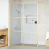 vidaXL Walk-in Shower Wall Gold 140 x 195 cm Tempered Glass