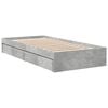 vidaXL Bed Frame with Drawers without Mattress Concrete Grey 100x200 cm