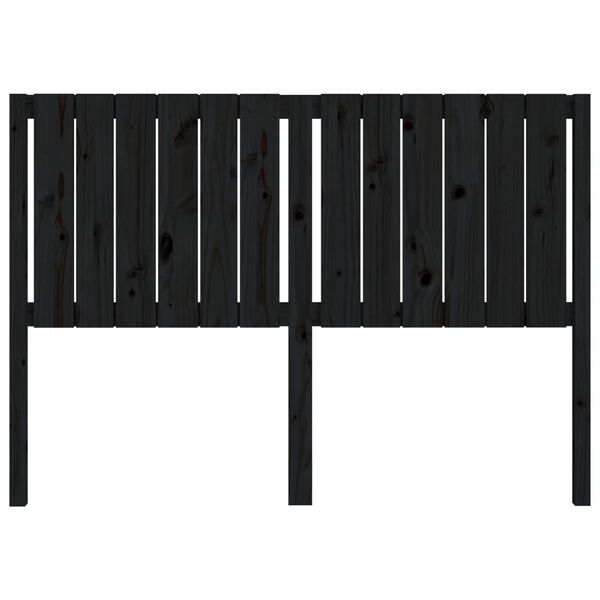 vidaXL Bed Headboard Black 145.5x4x100 cm Solid Wood Pine