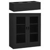 vidaXL Office Cabinet with Planter Box Anthracite 90x40x128 cm Steel