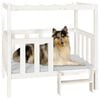 vidaXL Dog Bed White 105.5x83.5x100 cm Solid Wood Pine