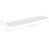 vidaXL Floating Wall Shelf High Gloss White 120x23.5x3.8 cm MDF