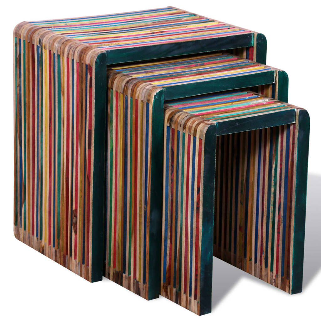 Multi coloured nest of tables new arrivals
