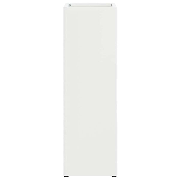vidaXL Umbrella Stand with Storage White 15.5 x 15.5 x 49 cm Metal