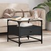 vidaXL Coffee Table with Glass Top Black 50x50x45 cm Steel