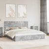 vidaXL Storage Bed Concrete Grey 200 x 200 cm Engineered Wood
