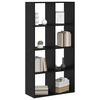 vidaXL Book Cabinet Black Oak 69.5 x 29 x 137.5 cm Engineered Wood