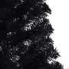 vidaXL Artificial Pre-lit Christmas Tree Black 180 cm PVC