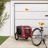 vidaXL Pet Bike Trailer Red and Grey Oxford Fabric and Iron