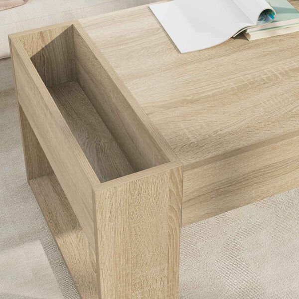 vidaXL Coffee Table Sonoma Oak 110 x 50 x 41 cm Engineered Wood