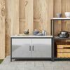 vidaXL Kitchen Storage with Shelf Silver 90 x 50 x 53 cm Steel