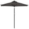 vidaXL Garden Parasol with Steel Pole Anthracite 225x225x212 cm