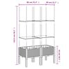 vidaXL Garden Planter with Trellis Blue Grey 80x40x142.5 cm PP