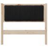 vidaXL Upholstered Headboard Brown 90 cm Solid Pine Wood