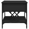 vidaXL Coffee Table Black 70x50x50 cm Engineered Wood and Metal