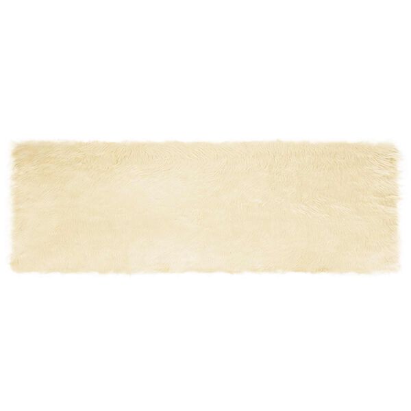 vidaXL Faux Sheepskin Rug Tafalla Cream 80 x 250 cm Polyester
