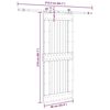 vidaXL Sliding Door with Hardware Set 90x210 cm Solid Wood Pine