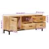 vidaXL TV Stands with Drawer Brown 110 x 30 x46 cm Solid Mango Wood