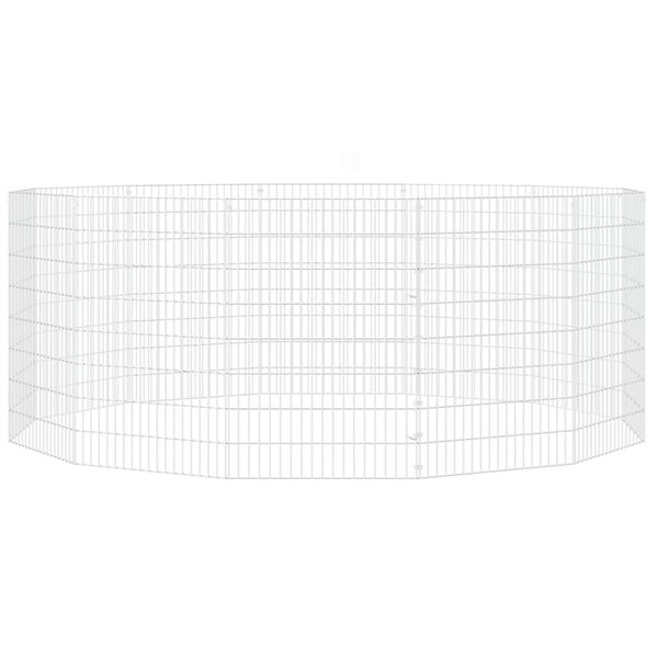 vidaXL Free Range Animal Enclosure 12-Panel 54x80 cm Galvanised Iron