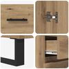 vidaXL Highboard 2 pcs Artisan Oak 69.5 x 34 x 180 cm