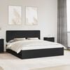 vidaXL Bed Frame with Drawer Black 200 x 200 cm Engineer Wood