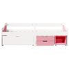 vidaXL Day Bed with 3 Drawers without Mattress IRUN White&Pink 90x200 cm