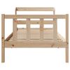 vidaXL Bed Frame without Mattress 75x190 cm Small Single Solid Wood Pine