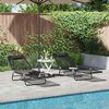 vidaXL Folding Sun Lounger 2 pcs Black 182 x 55 x 85.5cm Textilene