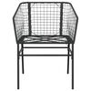 vidaXL 5 Piece Garden Dining Set Black Poly Rattan Glass