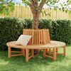 vidaXL Tree Benches 2 pcs Half Round &Oslash;201 cm Solid Wood Teak