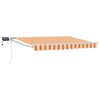 vidaXL Manual Retractable Awning with LEDs Multicolour 3 x 2.5 m