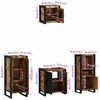 vidaXL Bathroom Furniture Set with Shelf 4 pcs Brown Solid Mango Wood
