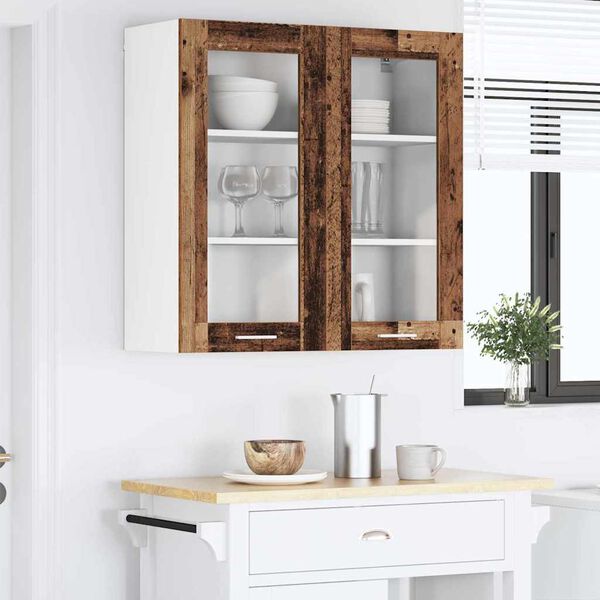 vidaXL Hanging Cabinet Old Wood 80 x 31 x 80 cm Engineered Wood